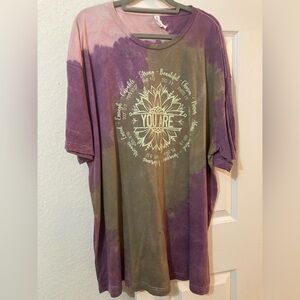 Love in Faith plus size 2X long length T-shirt